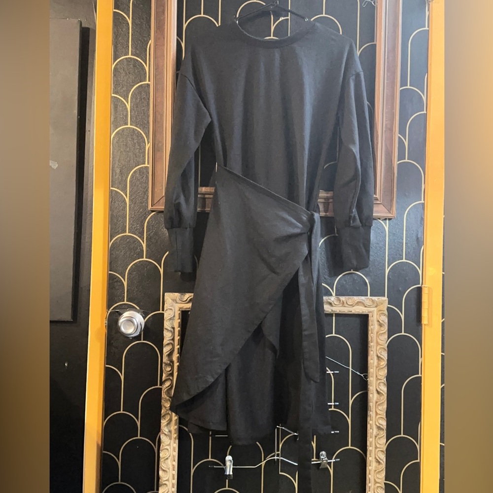 Black wrap dress